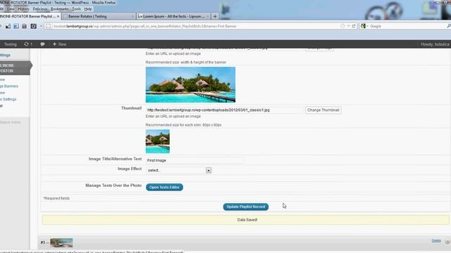 LambertGroup Banner Rotator - WordPress Plugin - Step 3: Manage Text Over Image смотреть онлайн