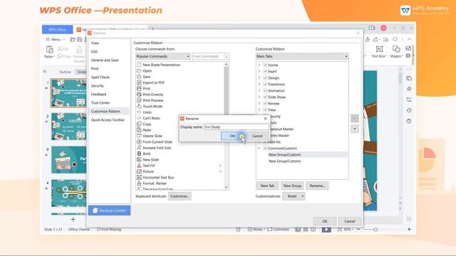 [WPS Academy] 2.9.0 Excel: How to customize the ribbon in WPS Presentation смотреть онлайн