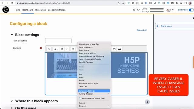 Using CSS to IMPROVE the APPEARANCE of Moodle in MOODLE CLOUD смотреть онлайн