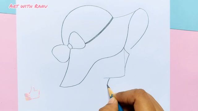 Easy girl wearing hat drawing for beginners ?? 》 easy girl drawing ? смотреть онлайн