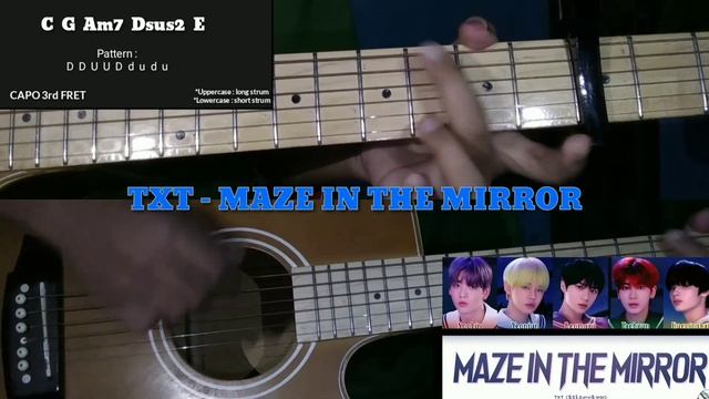 TXT - Maze In The Mirror Guitar Chord tutorial смотреть онлайн