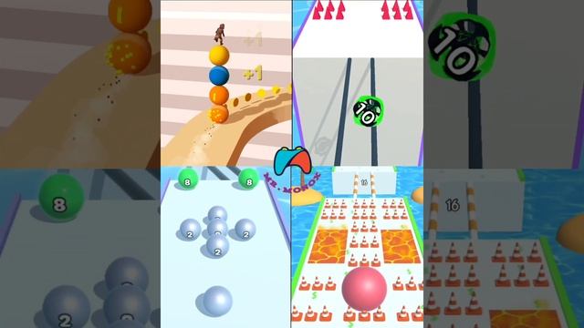 Stack Rider vs Marble Run vs Ball Run vs 2048 Runner Balls Gameplay walktrough android iOS смотреть онлайн