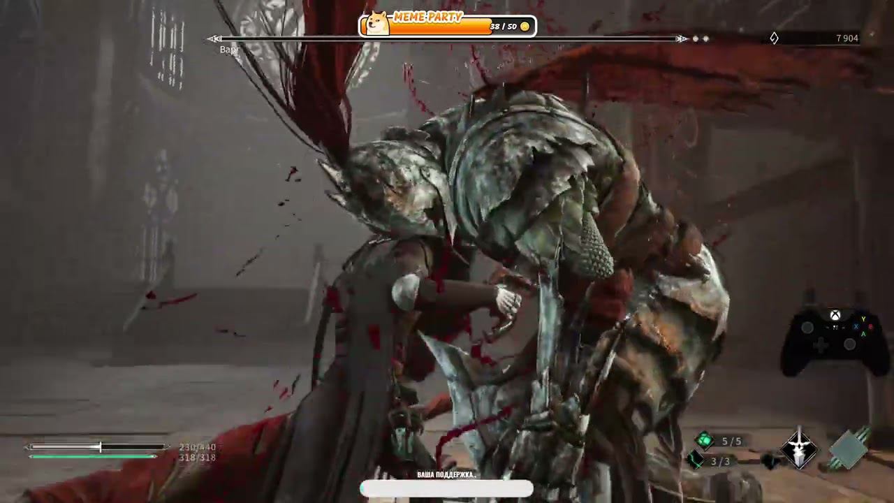 Босс Варг, бой в 2 стадии Thymesia..! смотреть онлайн