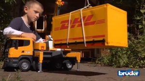 Брудер игрушка - автокран SCANIA - Liebherr большой (свет+звук) М1:16 Bruder (03570)