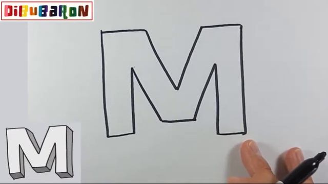Como dibujar la LETRA M en 3D смотреть онлайн