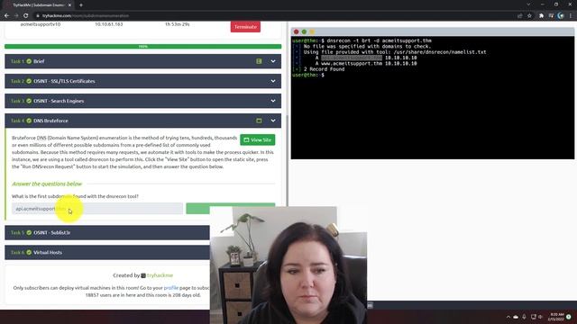 Quick! Subdomain Enumeration - TryHackMe - Jr Penetration Tester смотреть онлайн