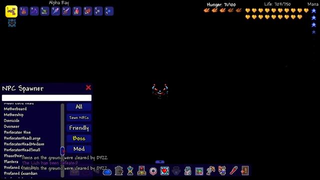 TERRARIA - ALPHA RAY VS. ALL BOSSES смотреть онлайн