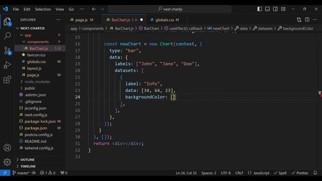 Chart js with Next js #2 - barchart смотреть онлайн