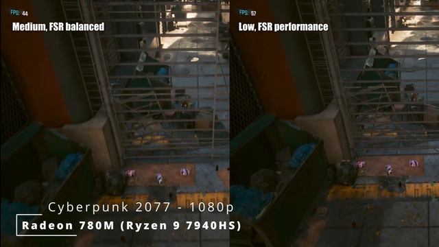 Cyberpunk 2077 - integrated Radeon 780M performance test (AMD Ryzen 9 7940HS) смотреть онлайн