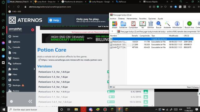 Tutorial de Lucky Blocks en ATERNOS con addons Minecraft 1.8.9 | vmperu смотреть онлайн
