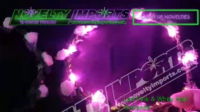 LED Pink & White Flashing Rose Hair Garlands смотреть онлайн