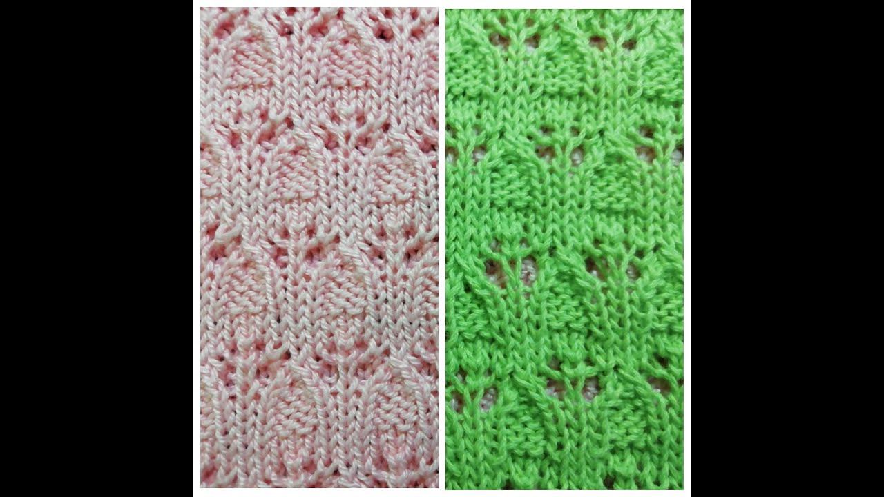 Ажурный узор спицами для летней кофточки. Мастер класс. смотреть онлайн