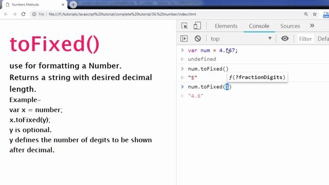 39. Javascript toFixed method | JS Number methods in Hindi смотреть онлайн