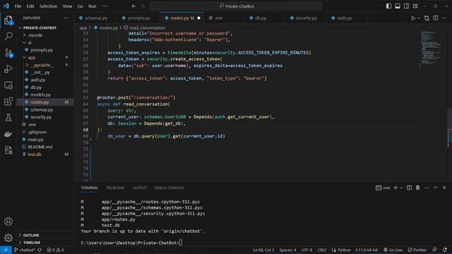 LangChain & FastAPI - Privater, custom ChatBot with JWT Authentication смотреть онлайн