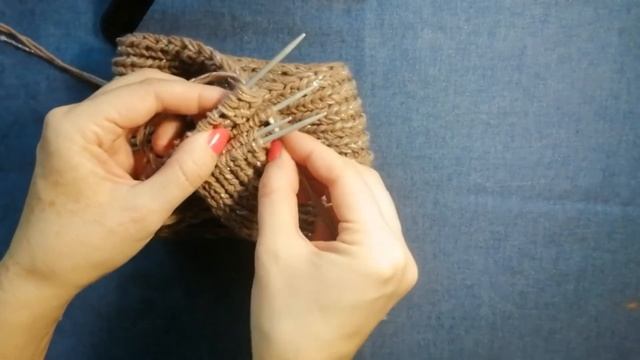 Повязка на голову спицами .Без швов .Мастер класс.