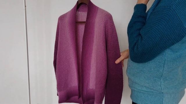 Alize Angora Gold Ombre Batik. Кардиган сменивший ориентацию.))