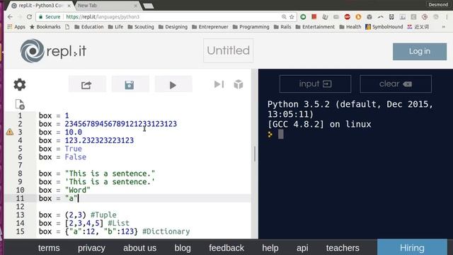 One Minute Python 003 - Data Types in Python (No Installation Required) смотреть онлайн