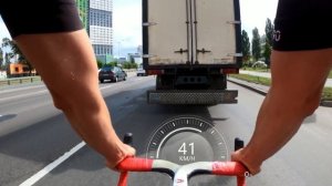 Скорость шоссейного велосипеда на ровной дороге