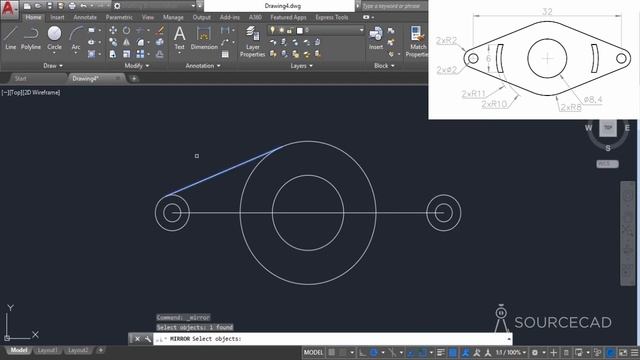 Autocad Tutorial Drawing no.5 смотреть онлайн
