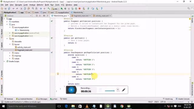 Srollable Tab Layout in android studio смотреть онлайн