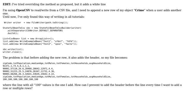 Open csv append a row without re-adding header смотреть онлайн