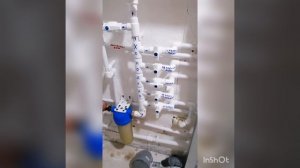 Монтаж ПП труб и изготовление коллектора на воду.