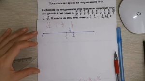 Представление дробей на координатном луче. 5 класс. Математика. Никольский