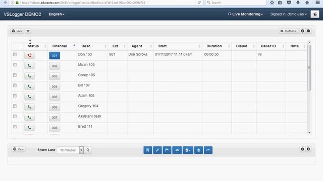 Versadial Voice Logger Monitoring Function смотреть онлайн