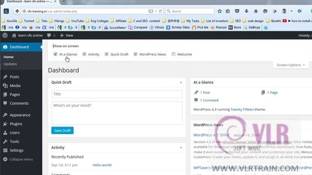 Admin panel in wordpress English-08-vlr training смотреть онлайн