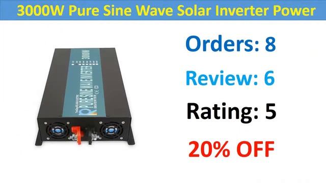 Top 5 Solar Inverter Power 2020 | Best Power Inverter 12v 220v 3000w Revview
