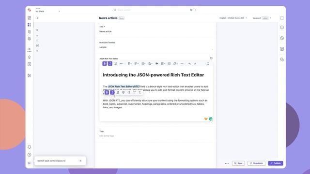 JSON Rich Text Editor смотреть онлайн