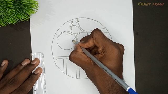 Easy circle drawing || Circle drawing for beginners || Pencil drawing in circle step by step смотреть онлайн