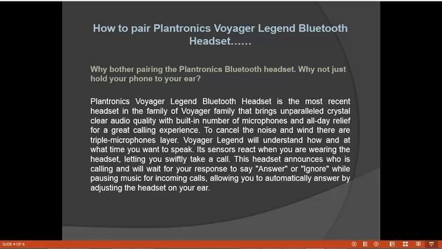 How to Pair Plantronics Voyager Legend UC Bluetooth Headset смотреть онлайн