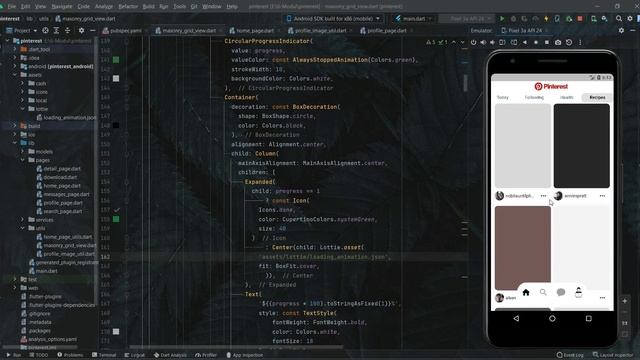 Pinterest Clone App Flutter смотреть онлайн