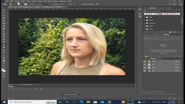 how to blur background in photoshop 2022 || picture ka background blur kaise kare photoshop mein смотреть онлайн