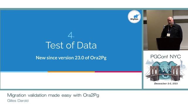 PGConf NYC 2021 - Migration validation made easy with Ora2Pg by Gilles Darold смотреть онлайн