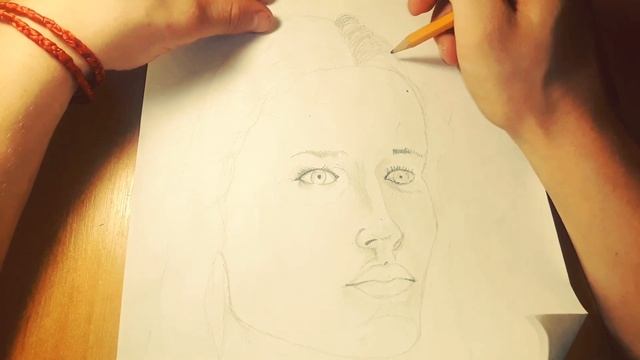 Рисунок простым карандашом.Drawing pencils.Портрет. смотреть онлайн