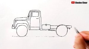 Как нарисовать Самосвал Зил 130 | Ehedov Elnur