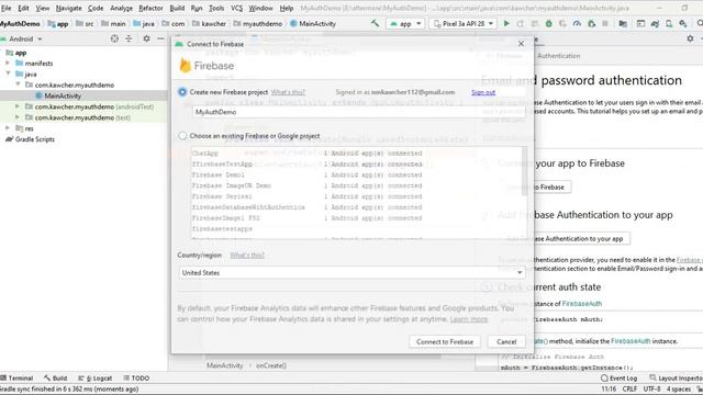 How To Connect Android Project with Firebase Database смотреть онлайн