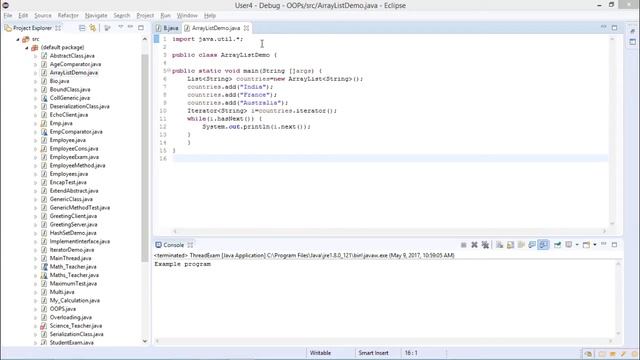 Java - Class Array List смотреть онлайн