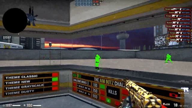 Разминка с читами в aim botz перед ММ смотреть онлайн