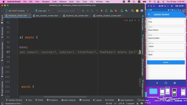 26. Flutter and Sqlite Complete App | Update Record | Part 6 | Flutter in Pashto смотреть онлайн