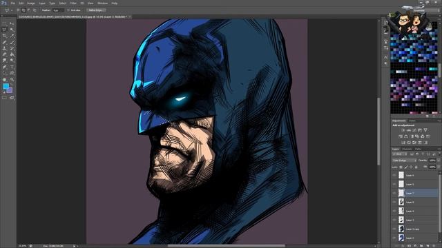 coloring comics in photoshop - HOW TO COLOR LINE ART - كيفية تلوين الكوميكس смотреть онлайн