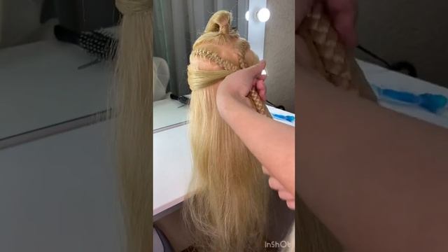 Прическа «Хвостс с элементом французской косы» для дочки смотреть онлайн