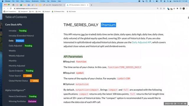 20.2 - APIs Overview and the AlphaVantage API | Intro to Python Programming смотреть онлайн