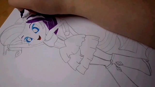 Рарити девушки Эквестрии / Speed Drawing Rarity Equestria Girls
