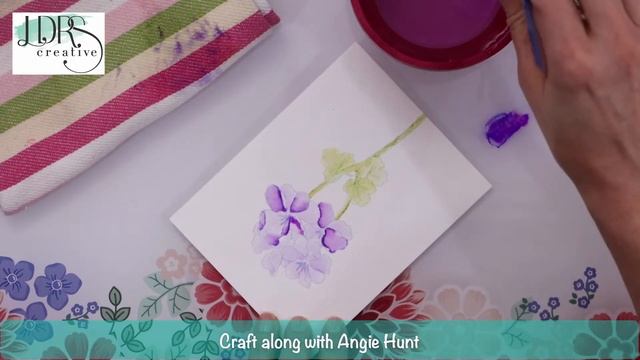 Craft Along with Angie Hunt - Watercolored Pelargonium смотреть онлайн
