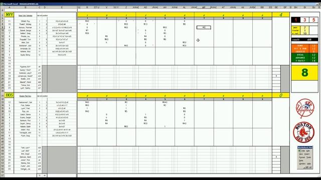 Strat-O-Matic Baseball EXCEL Fall League Game 357 Yankees at Red Sox смотреть онлайн