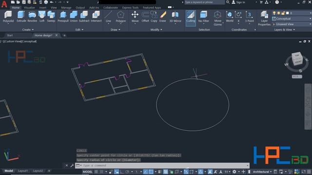 Auto CAD 3D Tutorial Bangla for Engineering Drawing class - 19 || HPCBD смотреть онлайн