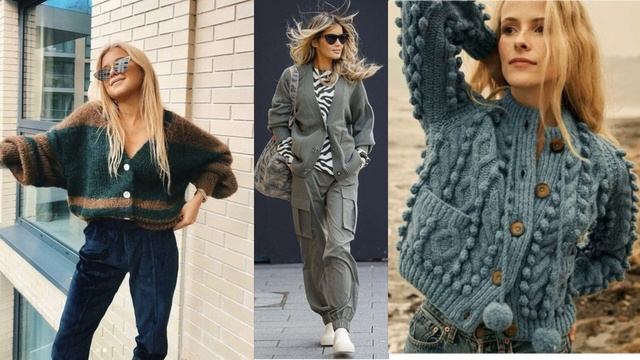 МОДНЫЕ КАРДИГАНЫ 2022-2023? ИДЕИ СТИЛЬНЫХ ОБРАЗОВ С КАРДИГАНАМИ смотреть онлайн